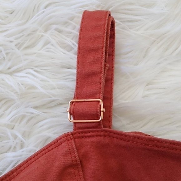 Forever 21 Denim Overall Mini Dress in Rust Size - M - Picture 8 of 15
